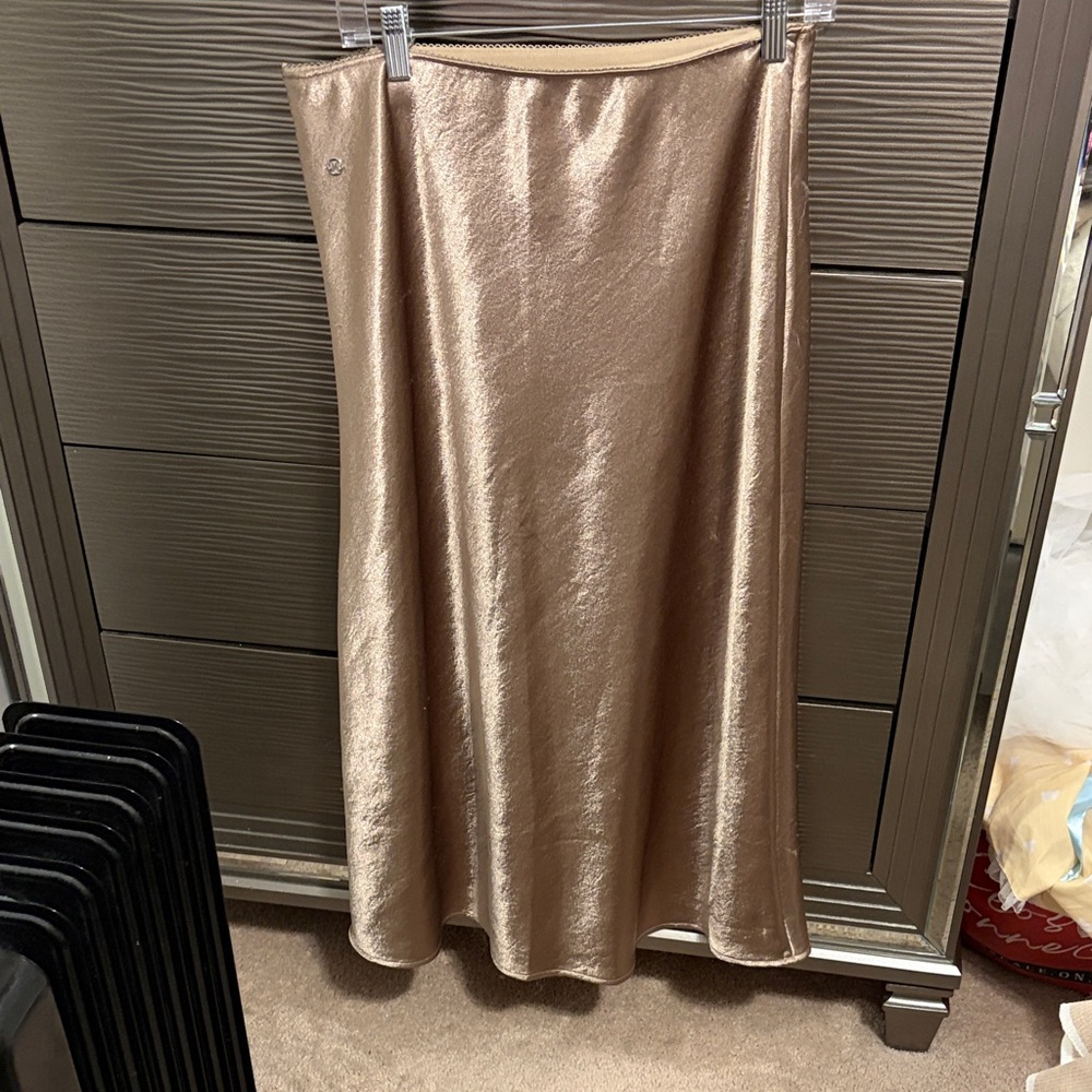 Lululemon Athletica Shiny Gold A-Line Skirt
